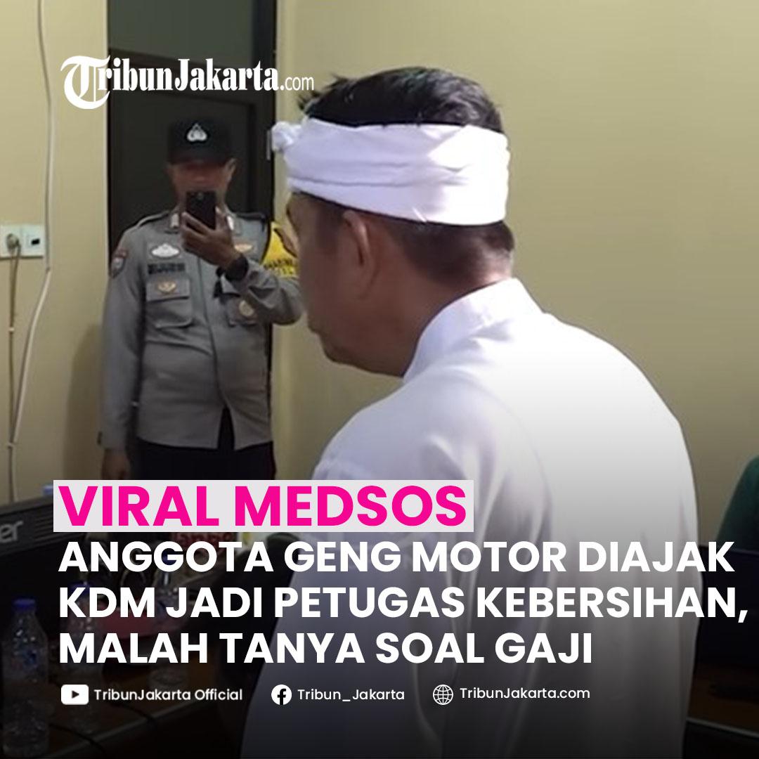 Gubernur Jawa Barat Dedi Mulyadi menawarkan pekerjaan sebagai petugas kebersihan untuk salah seorang anggota geng motor yang berulah di Cirebon. Namun pemuda berusia 20 tahun itu malah bertanya soal gaji ke Sang Gubernur. 
