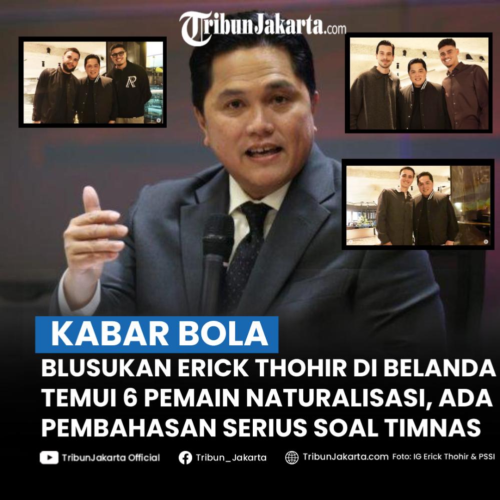 Momen tak disangka Ketua Umum PSSI, Erick Thohir tiba-tiba bertemu enam pemain keturunan yang kini sedang berada di Eropa. Ada pembahasan serius yang dilakukan di Belanda.