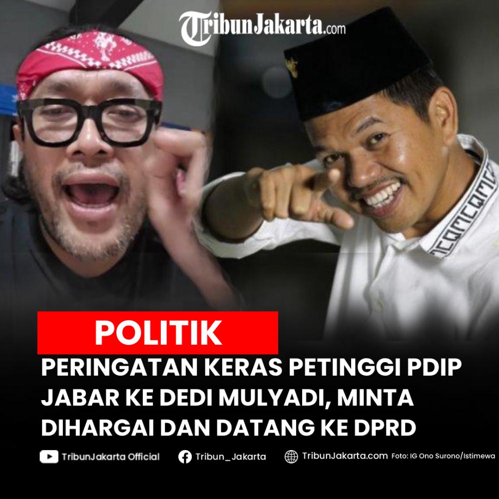 Baru juga terlihat akrab semeja bersama, kini petinggi PDIP Jawa Barat Ono Surono berani menentang dan memberikan peringatan keras ke Dedi Mulyadi. Ada permasalahan serius perlu dibahas, Ono Surono minta Dedi Mulyadi tak seenaknya.