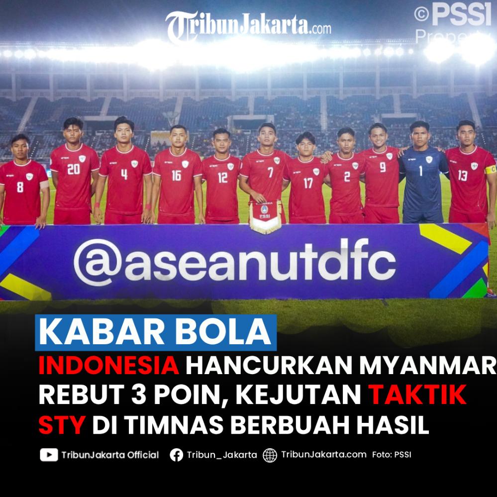 Timnas Indonesia sempurna meraih kemenangan perdana di Piala AFF 2024 setelah mengalahkan Myanmar 0-1. Kemenangan ini sangat berarti berkat hasil dari kejeniusan Shin Tae-yong meramu taktik di lapangan. 