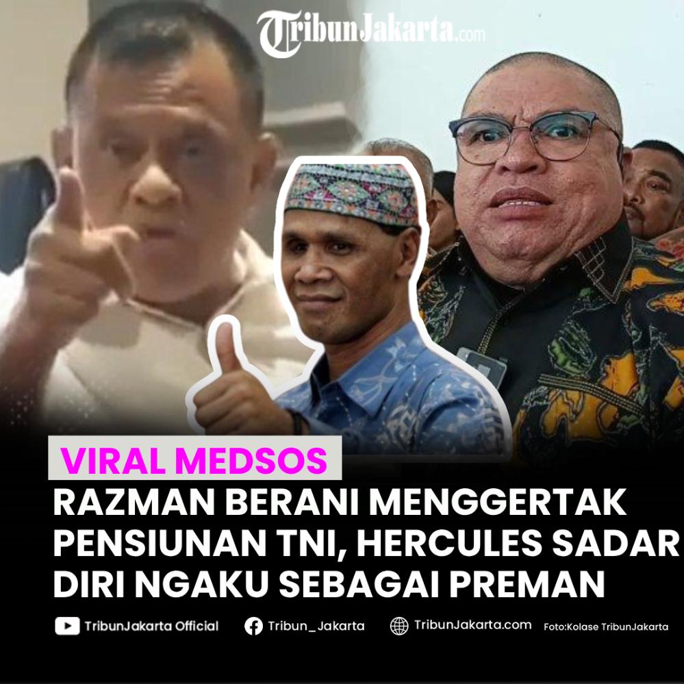 Razman Nasution berani lantang bersuara membela Hercules yang sempat diultimatum pensiunan TNI, Gatot Nurmantyo. Razman meminta Gatot untuk tidak ikut huru-hara dan menimbulkan polemik baru.