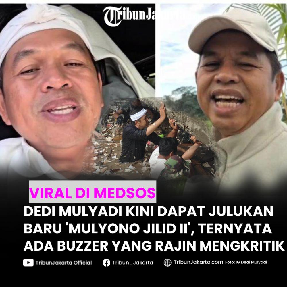 Ketenangan Dedi Mulyadi terus diusik, kini dapat julukan baru Gubernur Konten hingga jadi Mulyono Jilid II. KDM menemukan fakta mengejutkan ternyata ada buzzer yang memberikan komentar negatig.