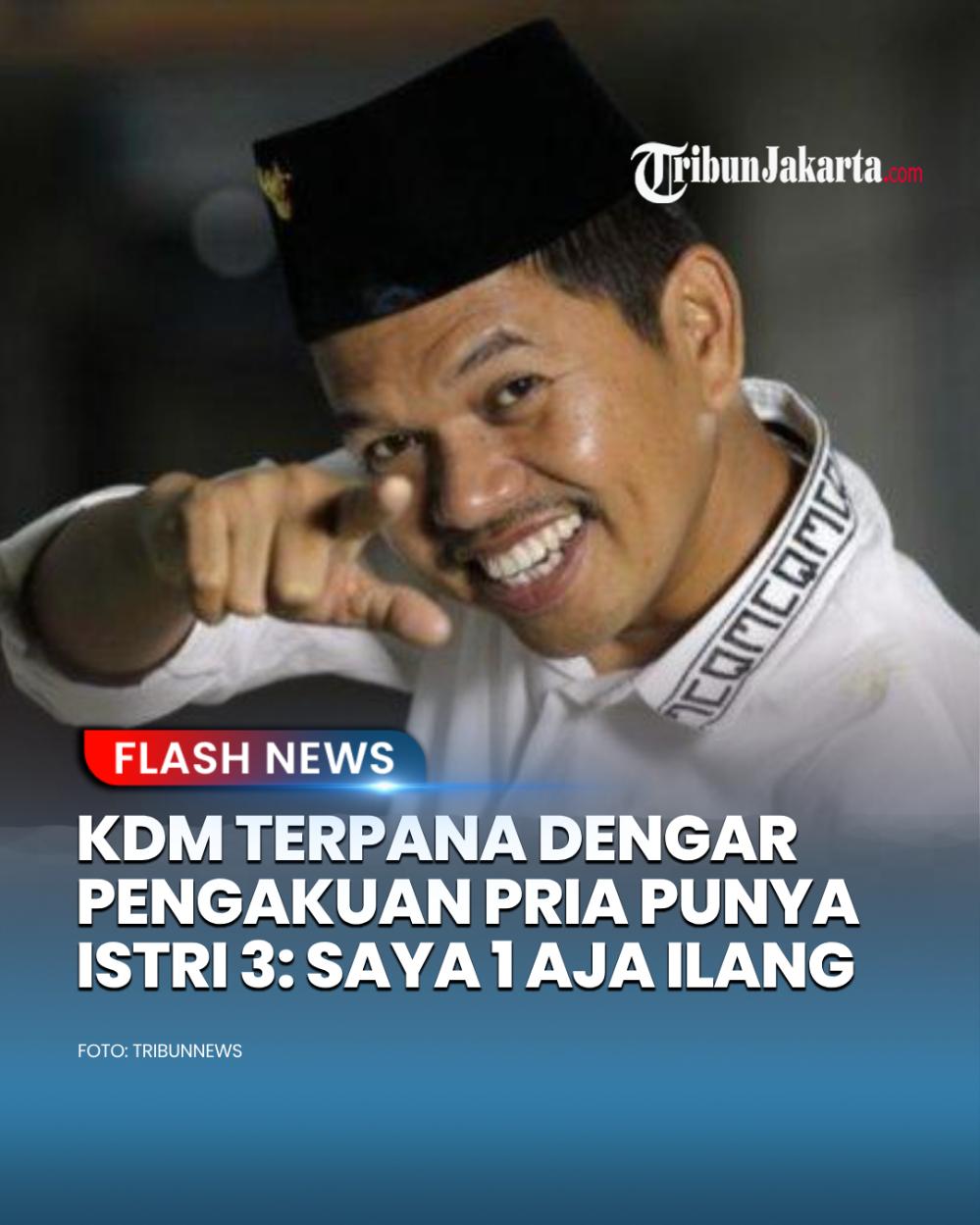 Baru kali ini Dedi Mulyadi terpana mendengar pengakuan dari seorang pria yang ngaku sudah memiliki tiga istri di Jawa Barat. KDM pun menyinggung kehidupannya yang kini hidup sendirian.