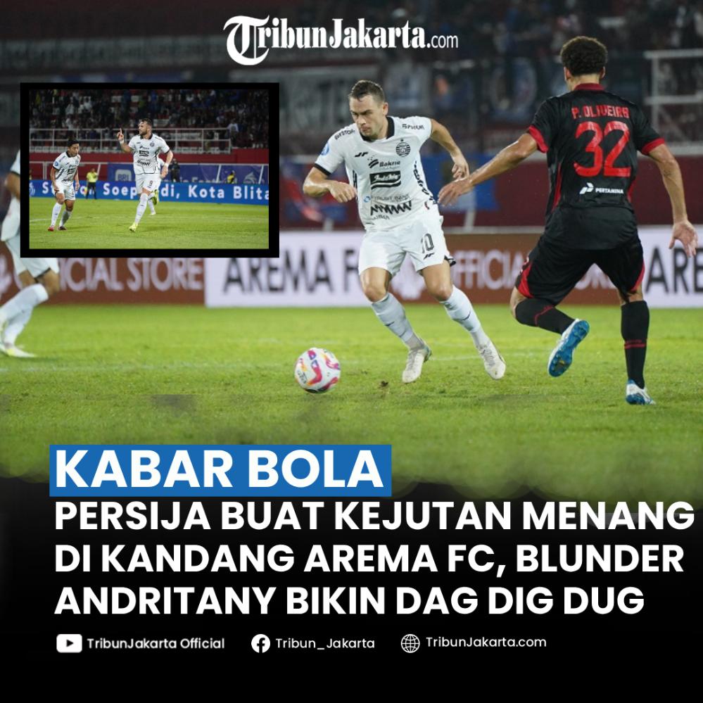 Persija sukses membuat kejutan mengalahkan Arema FC di kandangnya dengan skor 1-2. kemenangan ini hampir ternodai dengan blunder fatal yang dilakukan Andritany.