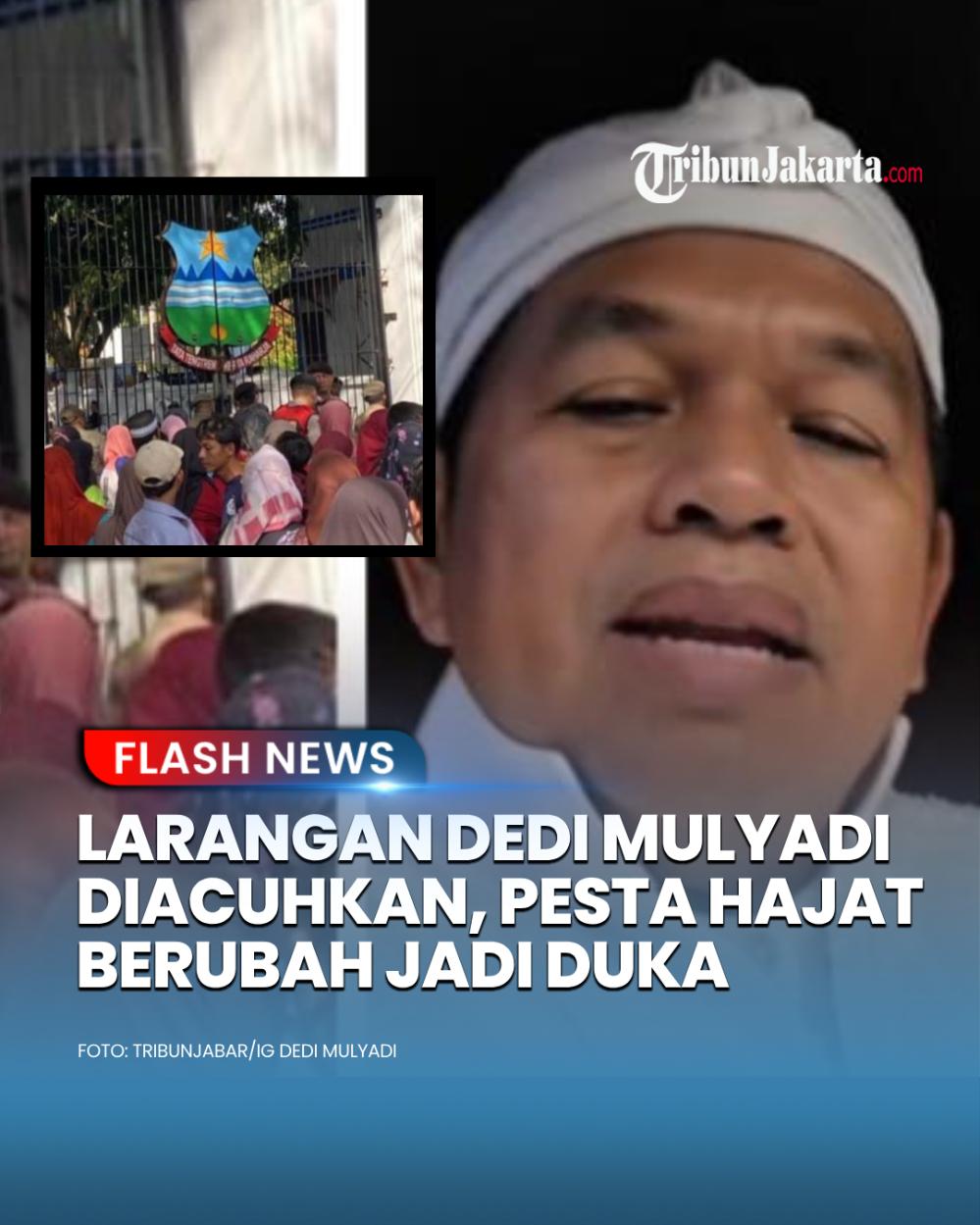 Firasat kurang baik dan larangan yang sempat diutarakan Dedi Mulyadi sebelum acara pernikahan sang anak terbukti nyata. Pesta nikah yang dihadiri banyak warga berubah jadi duka.

https://jakarta.tribunnews.com/2025/07/19/firasat-buruk-dedi-mulyadi-terbukti-ada-hal-dilarang-tapi-dipaksa-jalan-berbuntut-3-orang-tewas