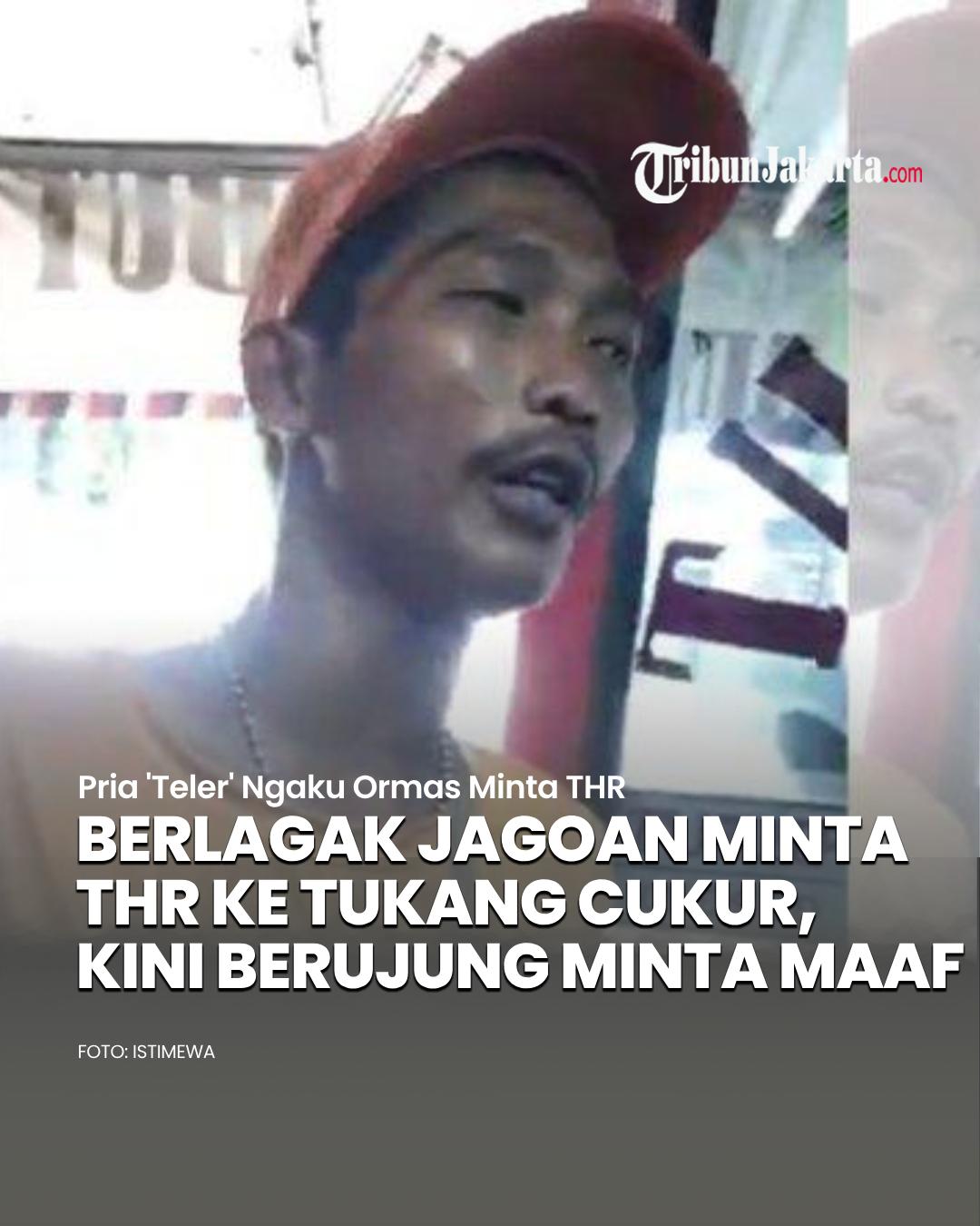 Kasus pria yang mengaku anggota ormas meminta jatah THR kepada tukang cukur di Lebak Bulus diselesaikan secara kekeluargaan. Pria berbaju oranye itu sempat memerah meminta diberikan THR lebaran.