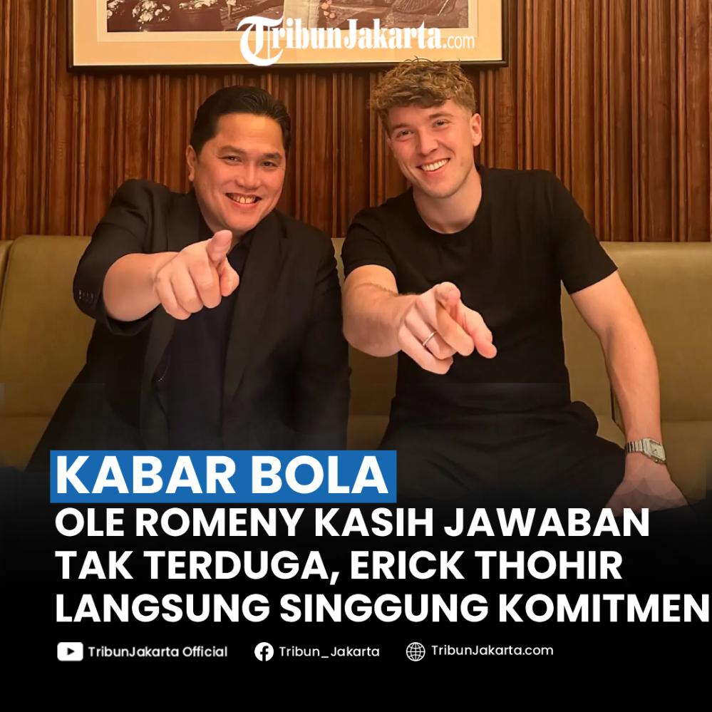 Keseriusan Ole Romeny menjadi Warga Negara Indonesia (WNI) sudah diuji, Ketua Umum PSSI Erick Thohir menjadi saksinya. Kekalahan dari Jepang tak jadi alasan batal naturalisasi. 