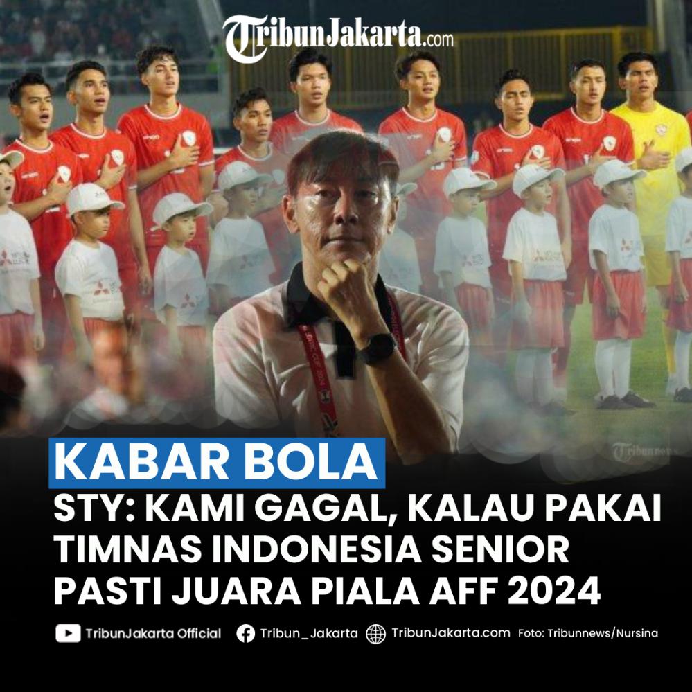 Pelatih Shin Tae-yong mengungkap alasan timnya gagal di Piala AFF 2024, di skuadnya saat ini banyak memakai pemain muda. STY berujar bila memakai pemain Timnas Indonesia senior bisa menjuarai Piala AFF.