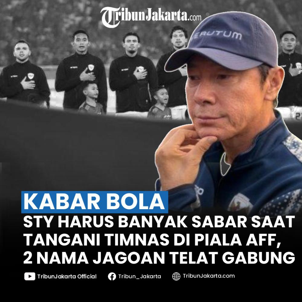 Shin Tae-yong harus banyak bersabar tangani Timnas Indonesia karena dua pemain jagoannya telat bergabung menjalani persiapan tampil di Piala AFF 2024. STY wajib putar otak mempersiapkan tim sebaik mungkin sebelum tampil di Piala AFF 2024.