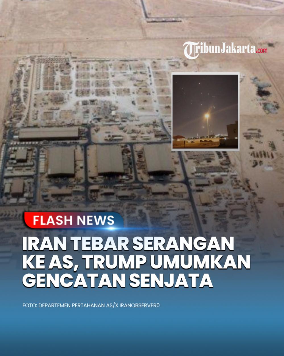 Pangkalan militer AS yang berada di Qatar baru saja dibombardir serangan rudal oleh Iran. Sesaat setelah itu, Presiden AS Donald Trump mengumumkan adanya gencatan senjata Iran-Israel. 