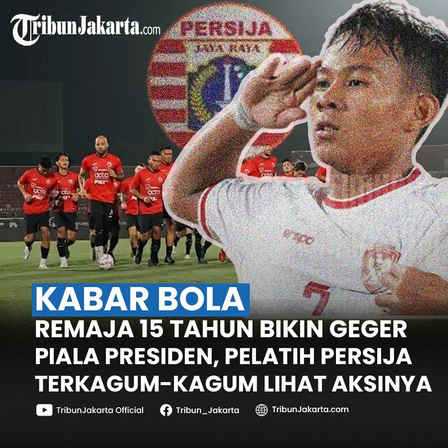 Sosok remaja 15 tahun bikin geger tiba-tiba nongol di pertandingan Madura United vs Persija Jakarta di Piala Presiden 2024. Aksinya sampai membuat pelatih Persija, Carlos Pena geleng-geleng dibuat kagum saat melihat aksinya.
