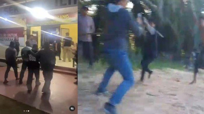 PELAKU PENGEROYOKAN - 2 terduga pelaku pengeroyokan terhadap Suku Anak Dalam (SAD) di wilayah Kabupaten Tebo, Jambi ditangkap pihak kepolisian. Diketahui, 3 warga SAD di Tebo dikeroyok usai mengambil brondolan sawit di areal perkebunan perusahaan.