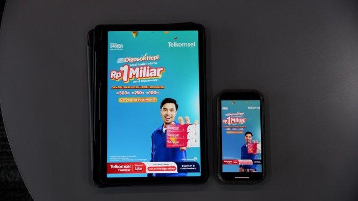 Telkomsel hadirkan Program loyalitas “Digosok Hepi” yang berlangsung dari 9 Desember 2024 hingga 15 Maret 2025 untuk memenangkan hadiah uang tunai mingguan hingga Grand Prize senilai Rp 1 miliar untuk 10 orang pemenang.