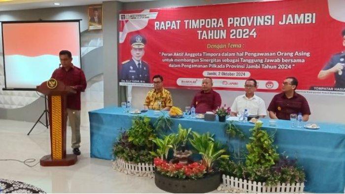 Kemenkumham Provinsi Jambi menyelenggarakan Rapat Koordinasi (Rakor) Tim Pengawasan Orang Asing (Timpora) Tahun 2024 pada Rabu (02/10/2024), bertempat di Hotel Ceria, Jambi