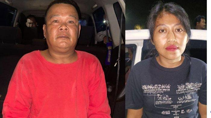 Pasutri pelaku penculikan dan penyekapan di Desa Pematang Gajah, Muaro Jambi.
