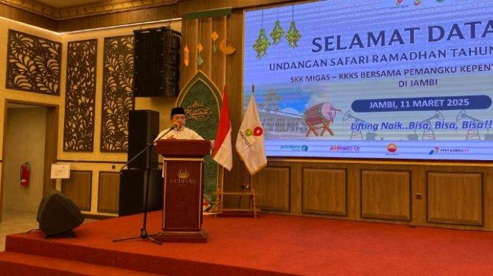 BUKA BERSAMA - Gubernur Jambi Al Haris saat buka bersama  SKK Migas bersama PetroChina International Jabung Ltd dan Kontraktor Kontrak Kerjasama (KKKS) serta pemangku kepentingan di Jambi