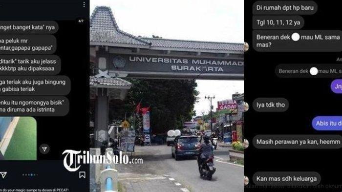 Isi chat DM Instagram antara diduga Wakil Dekan (Wadek) FKIP UMS dan mahasiswi.