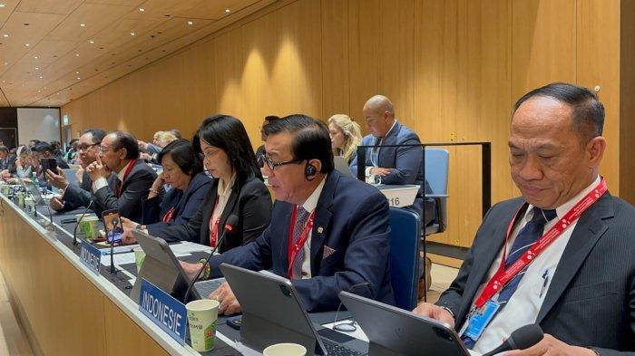 Menteri Hukum dan HAM Republik Indonesia (Menkumham RI) Yasonna H. Laoly memimpin delegasi RI menghadiri Diplomatic Conference to Conclude an International Legal Instrument relating to Intellectual Property, Genetic Resources and Traditional Knowledge Associated with Genetic Resources (GRATK) yang diselenggarakan di Kantor World Intellectual Property Organization (WIPO) di Jenewa, Swiss, pada 13 s.d. 24 Mei 2024.