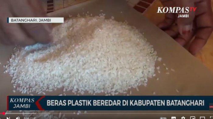 BERAS PLASTIK - Viral kabar adanya beras oplosan plastik beredar di Desa Koto Boyo, Kabupaten Batanghari, Jambi