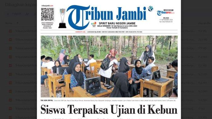 Surat kabar Tribun Jambi edisi 17 September 2024