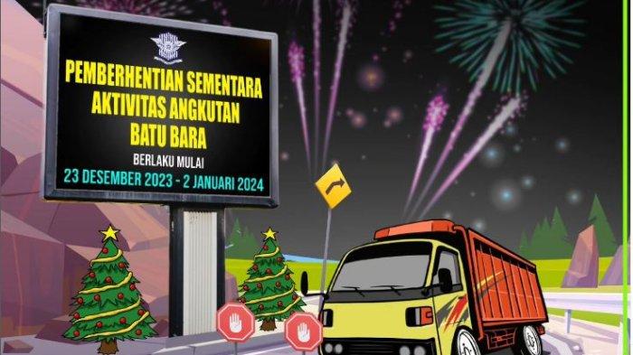 Operasional angkutan batu bara di Jambi disetop selama Natal 2023 dan Tahun 2024.