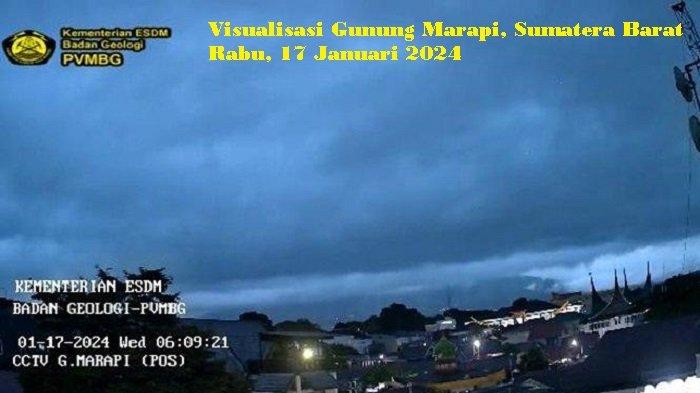 Gunung Marapi di Sumatera Barat kembali mengalami erupsi pada Rabu (17/1/2024) pagiselama 54 detik.