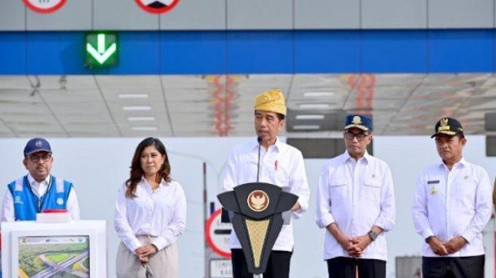 Jalan Tol Tebing Tinggi-Indrapura dan Tol Indrapura-Kisaran di Kabupaten Batu Bara, Sumatera Utara (Sumut) diresmikan Presiden Jokowi, Rabu (7/2/2024).