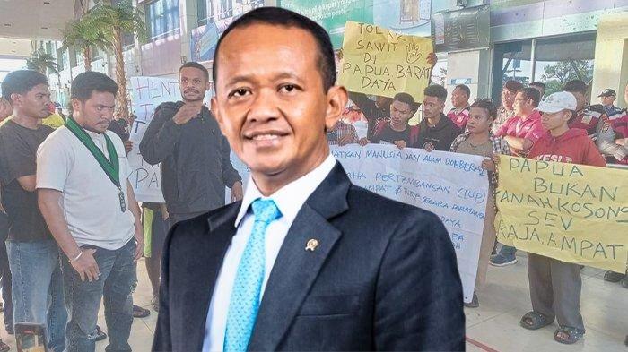 Bahlil Kabur Lewat Pintu Belakang Saat Massa Papua Kepung Bandara