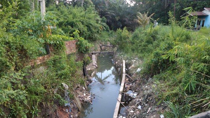 Sampah menumpuk di aliran air Danau Sipin