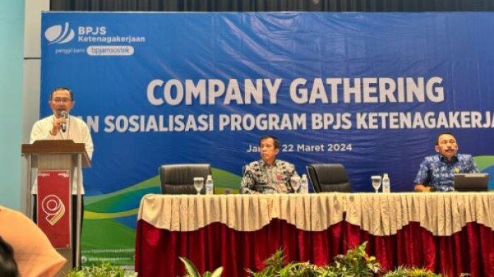 BPJS Ketenagakerjaan Cabang Jambi menggelar Company Gathering di Gedung Mahligai 9 pada Jumat (22/3/2024).