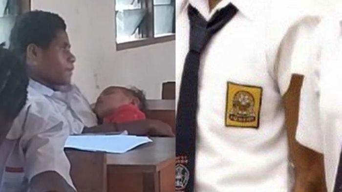 SISWI SMP - Tangkapan layar viral di media sosial kisah seorang siswi SMP bernama Vivin yang terpaksa membawa adiknya ke sekolah setelah sang ibu meninggal dunia sebulan lalu, disadur pada Rabu (28/5/2025).