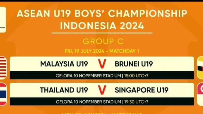Thailand U-19 akan menghadapi Singapura U-19 di Piala AFF U-19 pada Jumat (19/7/2024) malam.