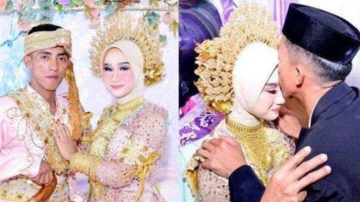 SISWI SMP MENIKAH - Tangkap layar Akun Facebook Nars Dontu Vecek, Kamis (13/2/2025) memperlihatkan pasangan pengantin di Kabupaten Jeneponto, Sulawesi Selatan. Imelda menggantikan kakaknya yang memilih kabur H-1, melanjutkan perjalanan yang sudah dipersiapkan.