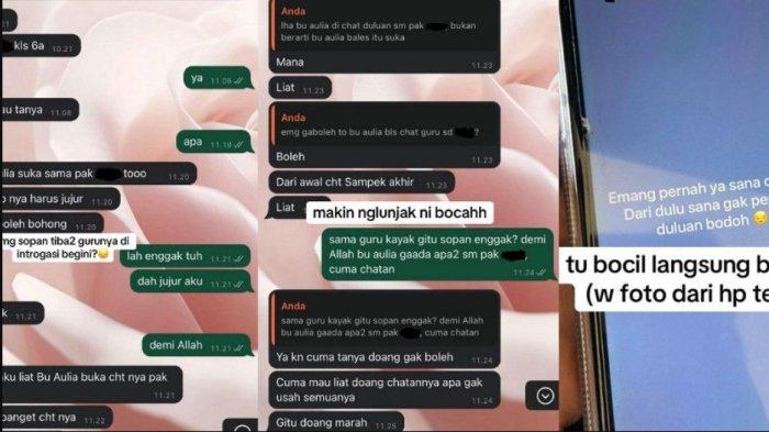 Chat Murid SD Pada Guru Wanitanya