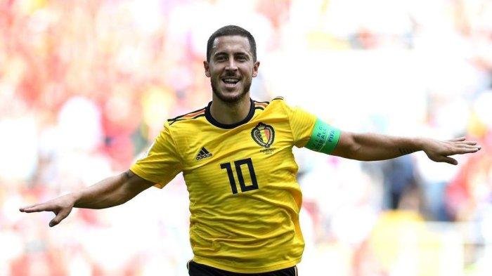 Eden Hazard saat bermain untuk Belgia