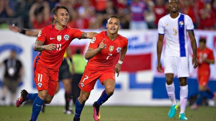 Edoardo Vargas dan Alexis Sanchez di timnas Chile