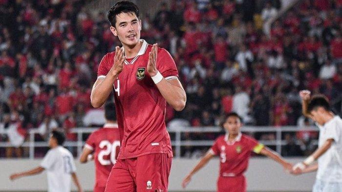 Elkan Baggott di Timnas Indonesia U-23 saat menghadapi Tionghoa Taipei dalam kualifikasi Piala Asia U23 pada Sabtu (9/9/2023) malam.