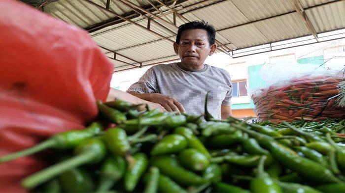 Pedagang Cabai Merah di Pasar Angso Duo Jambi