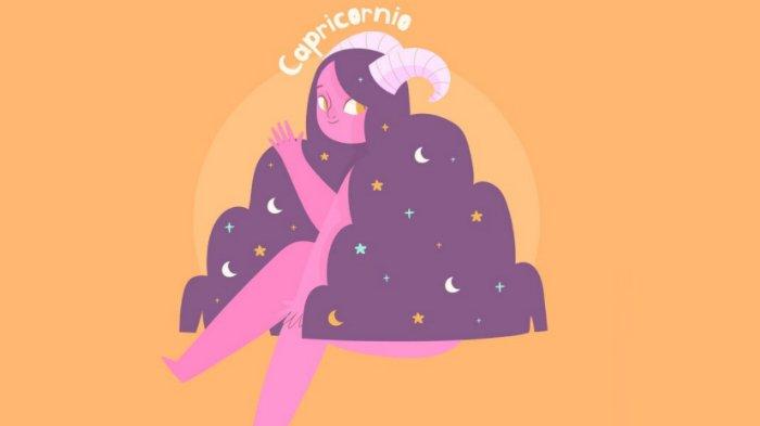 Ilustrasi simbol zodiak Capricorn.