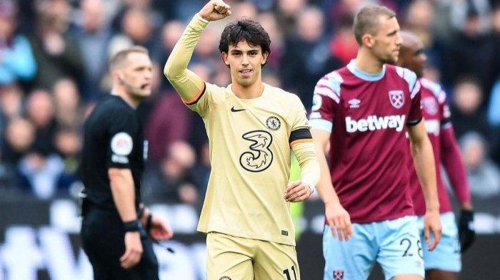 Joao Felix mencetak gol pertamanya di Laga Chelsea melawan West Ham United di Liga Premier Inggris pada Sabtu (11/2/2023) malam.