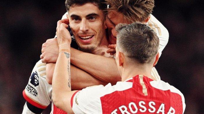 Kai Havertz, Leandro Trossard, dan Martin Odegaard di Arsenal