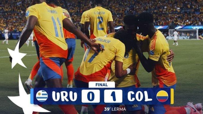 Kolombia Kalahkan Uruguay 0-1 di Semifinal Copa America 2024