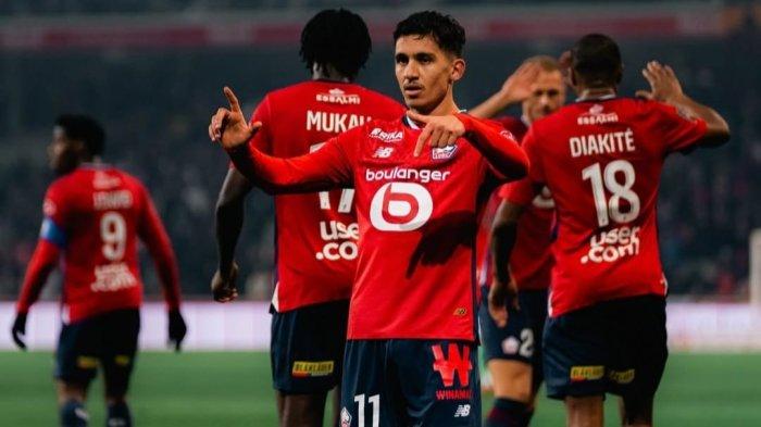 LIGUE 1 - Pemain LOSC Lille sedang merayakan gol yang berhasil dicetak. LOSC Lille akan menjamu Le Havre dalam pertandingan Ligue 1 malam ini, Minggu (9/2/2025) dini hari. (Foto ini diambil dari Instagram klub LOSC Lille pada Sabtu (8/2/2025).