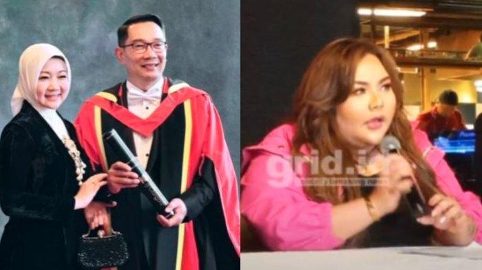 Model majalah dewasa, Lisa Mariana angkat bicara soal hubungannya dengan Ridwan Kamil dalam jumpa pers yang digelar di Kelapa Gading, Jakarta Utara, Jumat (11/4/2025).