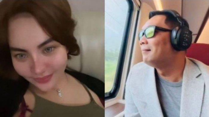 Kolase Foto Lisa Mariana dan Ridwan Kamil