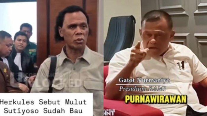 Emosi Mantan Panglima TNI Jenderal Gatot Nurmantyo tak terbendung gegara ucapan Ketua Umum Gerakan Indonesia Baru (Grib) Rosario de Marshal alias Hercules.