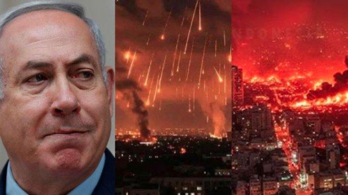 NGERI Langit Israel Berwarna Merah, Iran Kini Kuasai Penuh Langit Zionis Usai Iron Dome Dilumpuhkan