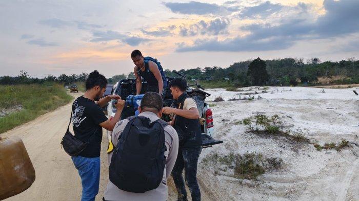 POLRES BUNGO mengamankan barang bukti penambangan emas ilegal di kawasan Bandara Bungo, Kabupaten Bungo Probinsi Jambi, Kamis (13/6/2025). Lokasi tambang emas ilegal di wilayah Dusun Sungai Buluh, Kecamatan Pasar Muaro Bungo. sfs