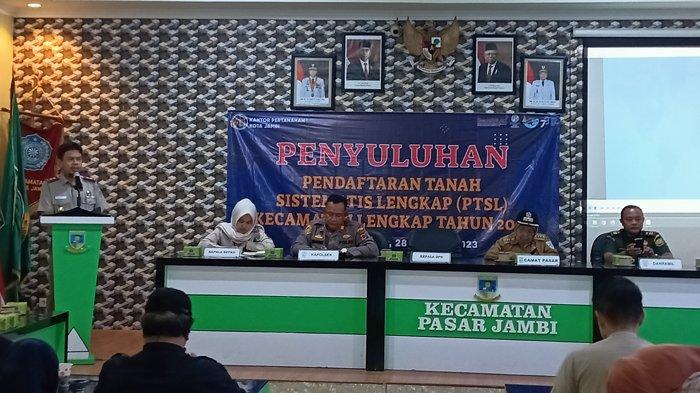 Penyuluhan Pendaftaran Tanah Sistematis Lengkap (PTSL) sudah mulai dilaksanakan di Kecamatan Pasar Kota Jambi, Selasa (29/8/2023).