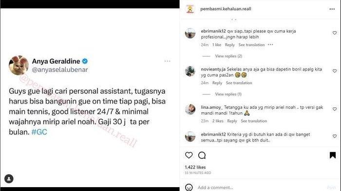 Postingan Anya Geraldine